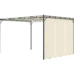 vidaXL - Tuinhuisje - Crème - Stof - 4 x 3 x 2.25 m