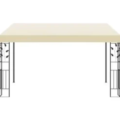 vidaXL - Tuinhuisje - Crème - Stof - 4 x 3 x 2.5 m
