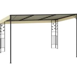 vidaXL - Tuinhuisje - Crème - Stof - 4 x 3 x 2.5 m