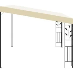 vidaXL - Tuinhuisje - Crème - Stof - 4 x 3 x 2.5 m