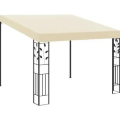vidaXL - Tuinhuisje - Crème - Stof - 3 x 3 x 2.5 m