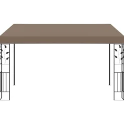 vidaXL - Tuinhuisje - Taupe - Stof - 4 x 3 x 2.5 m