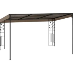 vidaXL - Tuinhuisje - Taupe - Stof - 4 x 3 x 2.5 m