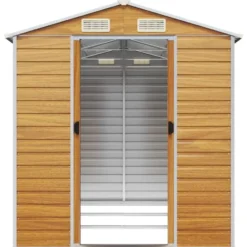 vidaXL - Tuinhuis Lichtbruin 191x300x198 cm Gegalvaniseerd staal