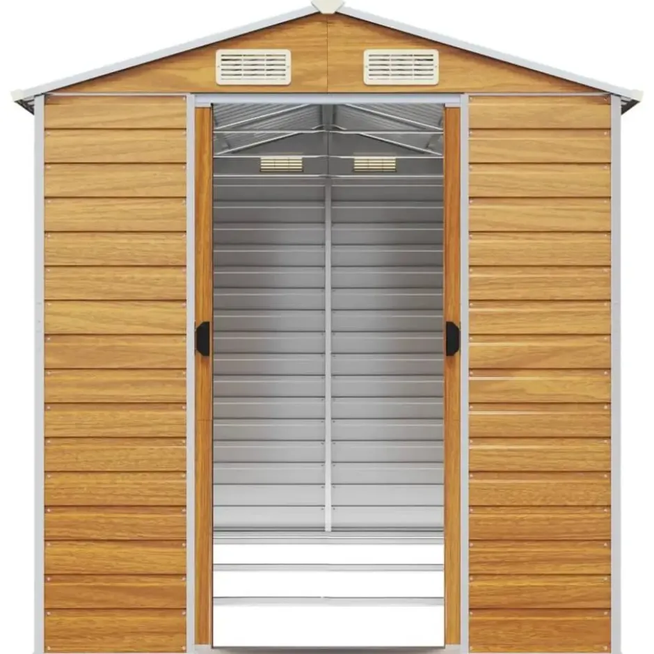 vidaXL - Tuinhuis Lichtbruin 191x300x198 cm Gegalvaniseerd staal