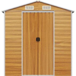 vidaXL - Tuinhuis Lichtbruin 191x300x198 cm Gegalvaniseerd staal
