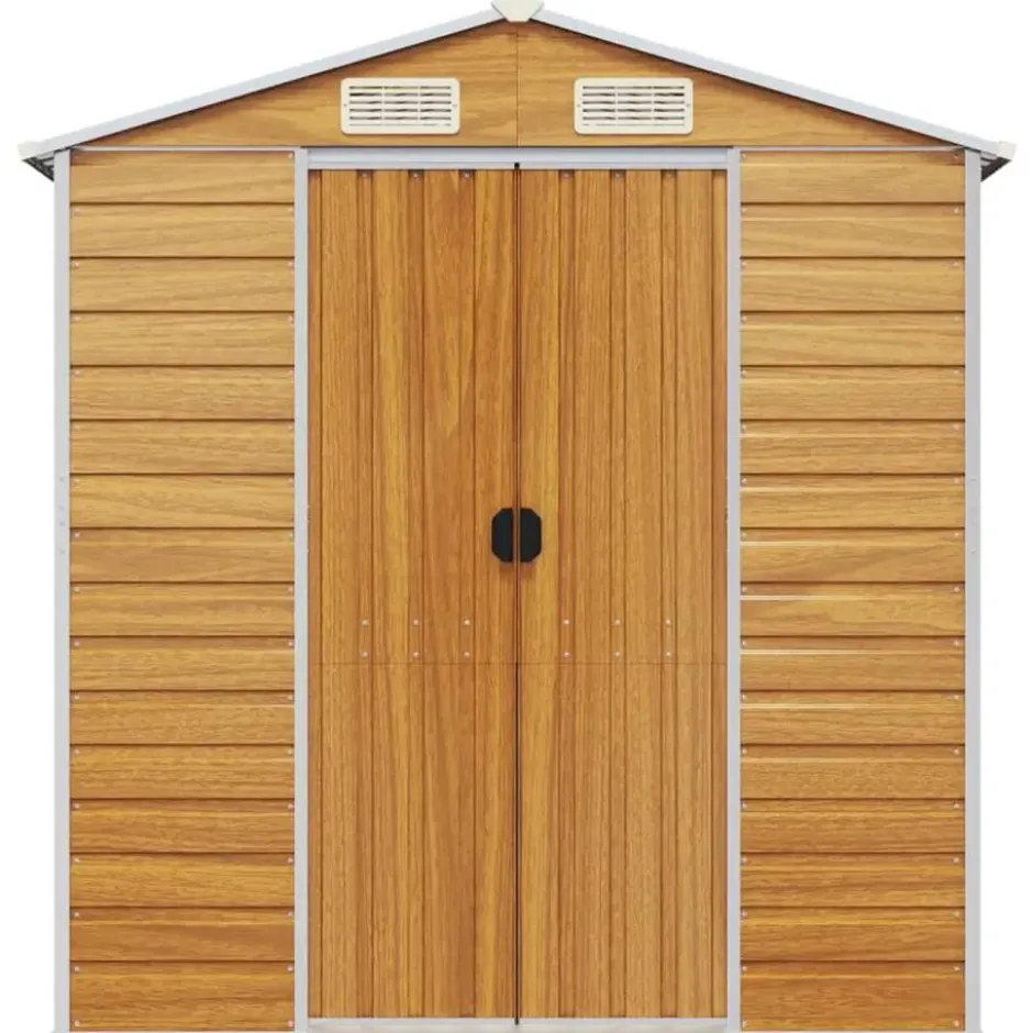 vidaXL - Tuinhuis Lichtbruin 191x300x198 cm Gegalvaniseerd staal
