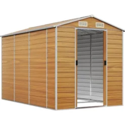 vidaXL - Tuinhuis Lichtbruin 191x300x198 cm Gegalvaniseerd staal