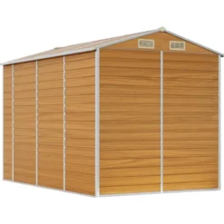 vidaXL - Tuinhuis Lichtbruin 191x300x198 cm Gegalvaniseerd staal