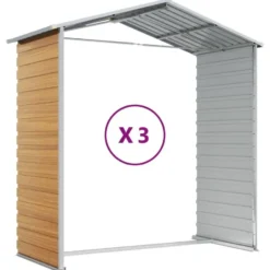 vidaXL - Tuinhuis Lichtbruin 191x300x198 cm Gegalvaniseerd staal