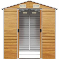 vidaXL - Tuinhuis Lichtbruin 191x215x198 cm Gegalvaniseerd staal