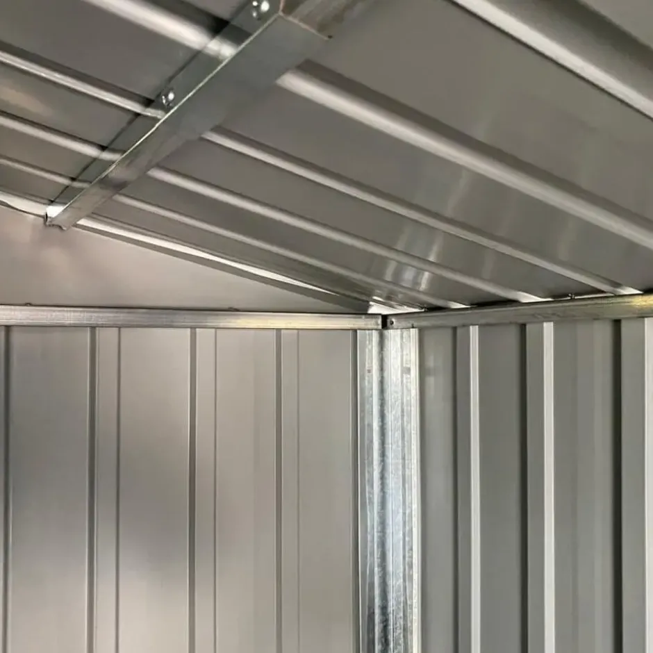 vidaXL - Tuinhuis Lichtgrijs 191x385x198 cm Gegalvaniseerd Staal