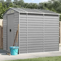 vidaXL - Tuinhuis Lichtgrijs 191x215x198 cm Gegalvaniseerd Staal