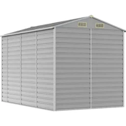 vidaXL - Tuinhuis Lichtgrijs 191x300x198 cm Gegalvaniseerd Staal