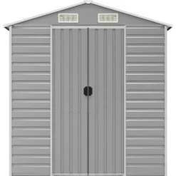 vidaXL - Tuinhuis Lichtgrijs 191x300x198 cm Gegalvaniseerd Staal