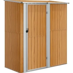 vidaXL - Tuinhuis 180,5x97x209,5 cm gegalvaniseerd staal houtlook