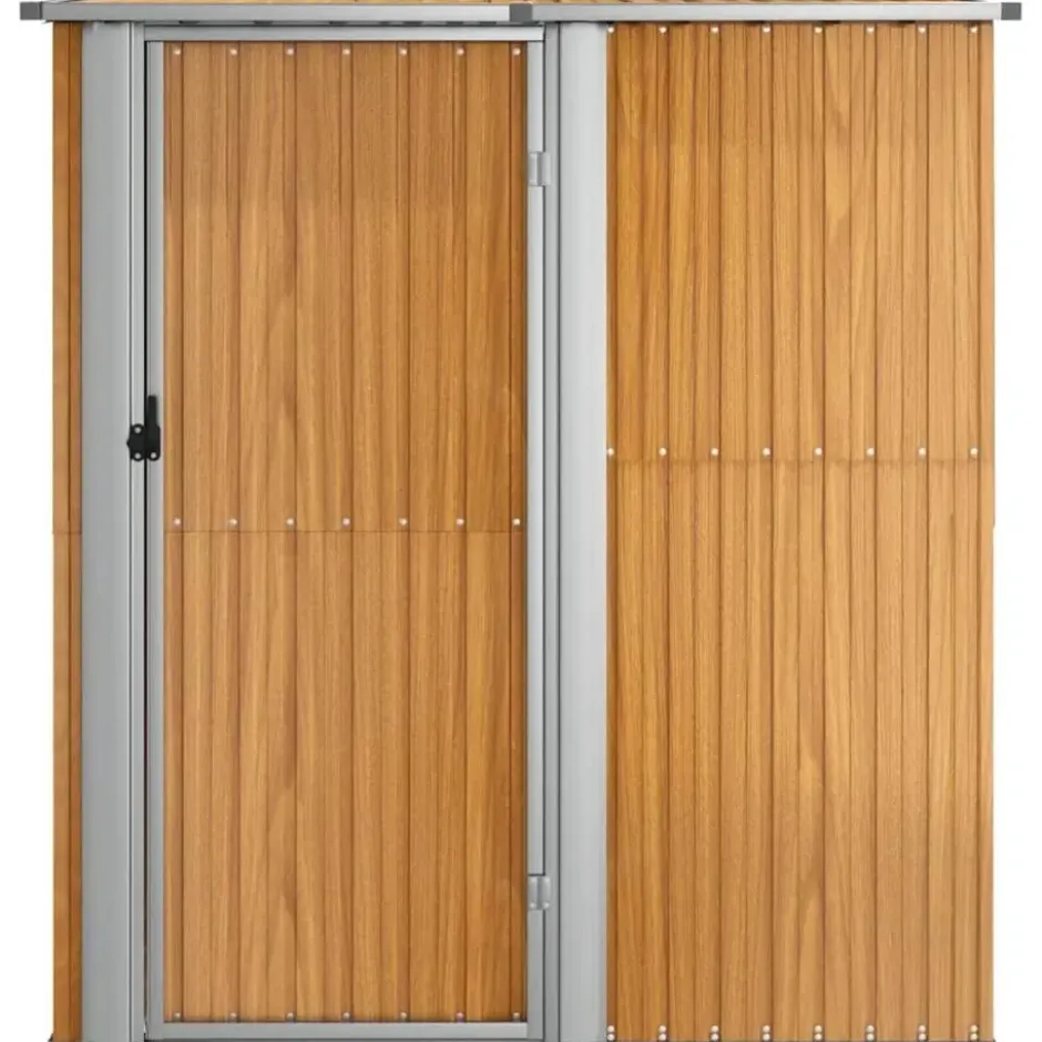 vidaXL - Tuinhuis 180,5x97x209,5 cm gegalvaniseerd staal houtlook