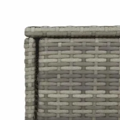 vidaXL - Tuinkast 55x55x111 cm poly rattan grijs tuin kast kastje buiten