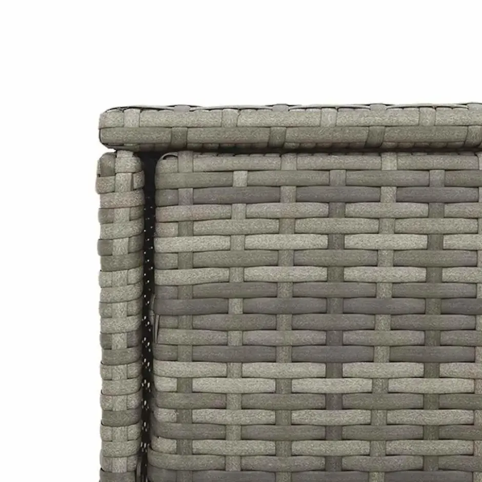 vidaXL - Tuinkast 55x55x111 cm poly rattan grijs tuin kast kastje buiten