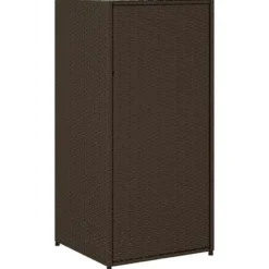 vidaXL - Tuinkast 55x55x111 cm poly rattan bruin tuin kast kastje buiten