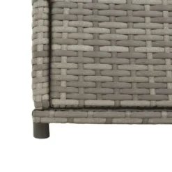 vidaXL - Tuinkast 105x55x113 cm poly rattan grijs tuin kast kastje buiten