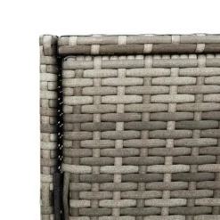 vidaXL - Tuinkast 83x45x76 cm poly rattan grijs tuin kast kastje buiten