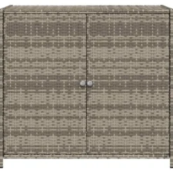 vidaXL - Tuinkast 83x45x76 cm poly rattan grijs tuin kast kastje buiten