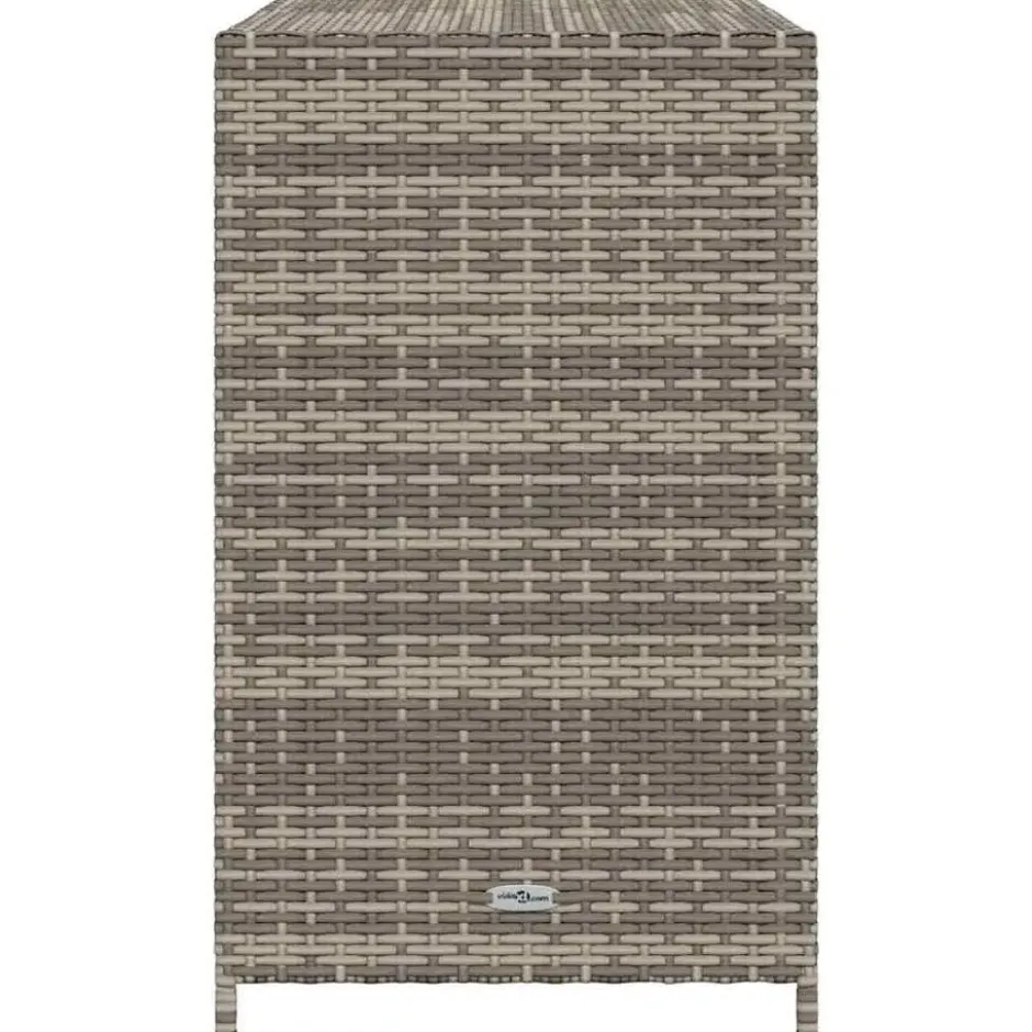 vidaXL - Tuinkast 83x45x76 cm poly rattan grijs tuin kast kastje buiten