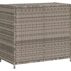 vidaXL - Tuinkast 83x45x76 cm poly rattan grijs tuin kast kastje buiten