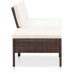 vidaXL - Tuin Loungeset - Bruin - Poly rattan