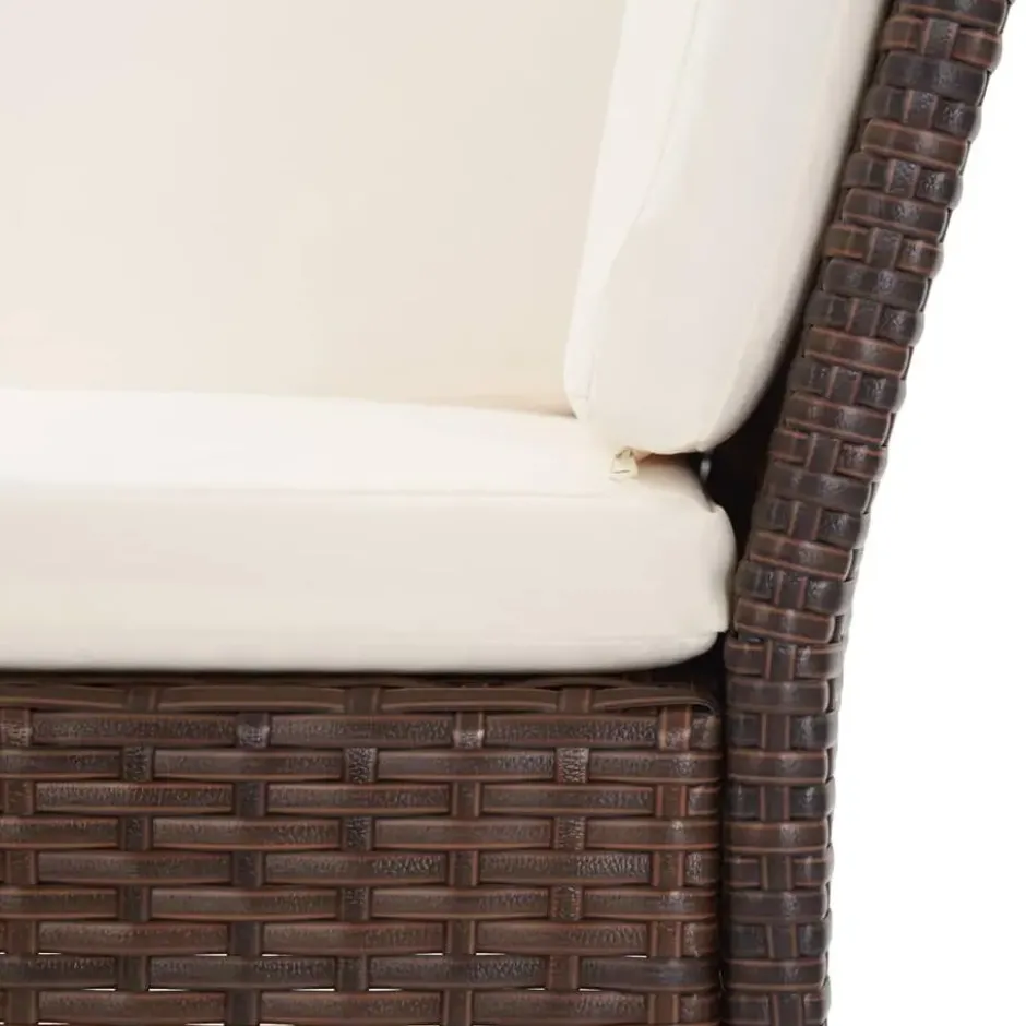 vidaXL - Tuin Loungeset - Bruin - Poly rattan