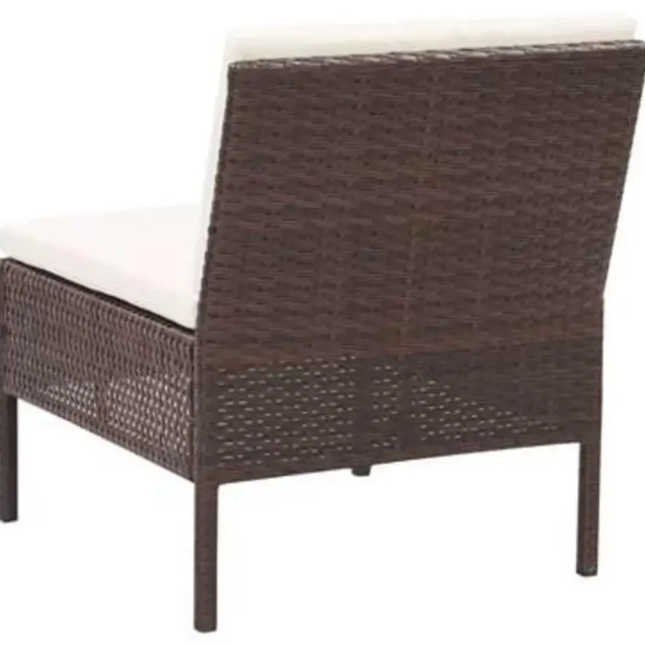 vidaXL - Tuin Loungeset - Bruin - Poly rattan