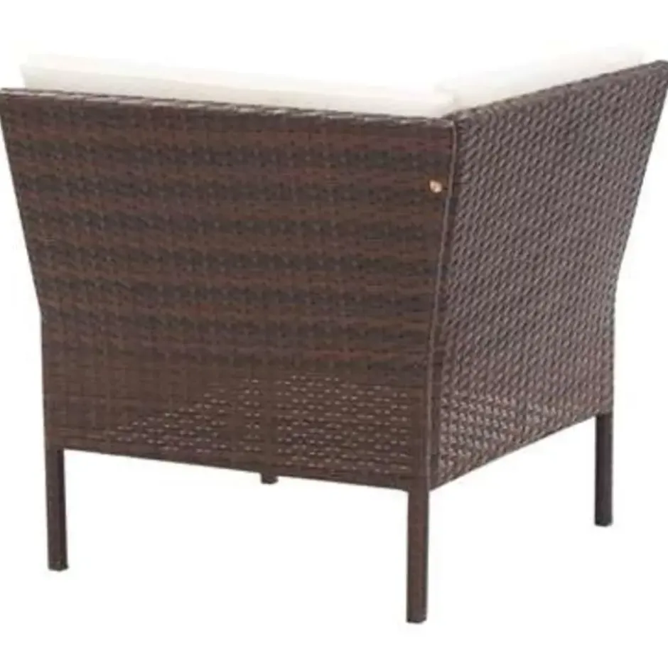 vidaXL - Tuin Loungeset - Bruin - Poly rattan
