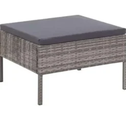 vidaXL - Tuin Loungeset - Grijs - Poly rattan