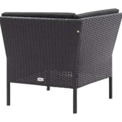 vidaXL - Tuin Loungeset - Zwart - Poly rattan