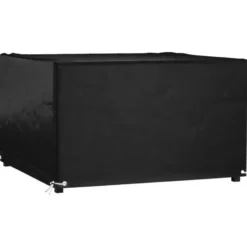 vidaXL - Tuinmeubelhoes met 8 oogjes vierkant 132x132x80 cm tuinmeubel hoes