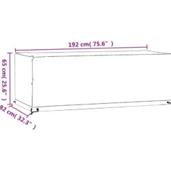 vidaXL - Tuinmeubelhoes met 8 oogjes rechthoekig 192x82x65 cm tuinmeubel hoes