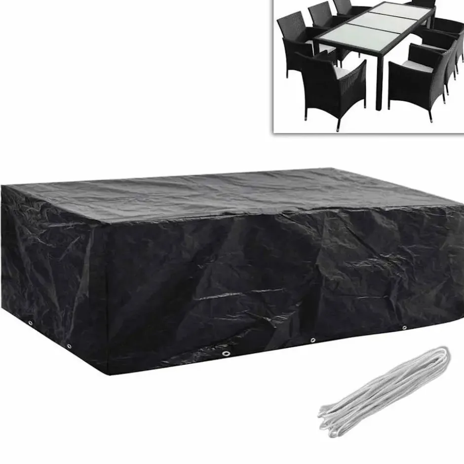 vidaXL - Tuinmeubelhoes 8-Persoons Poly Rattan Meubelhoes Tuinmeubel Tuinhoes