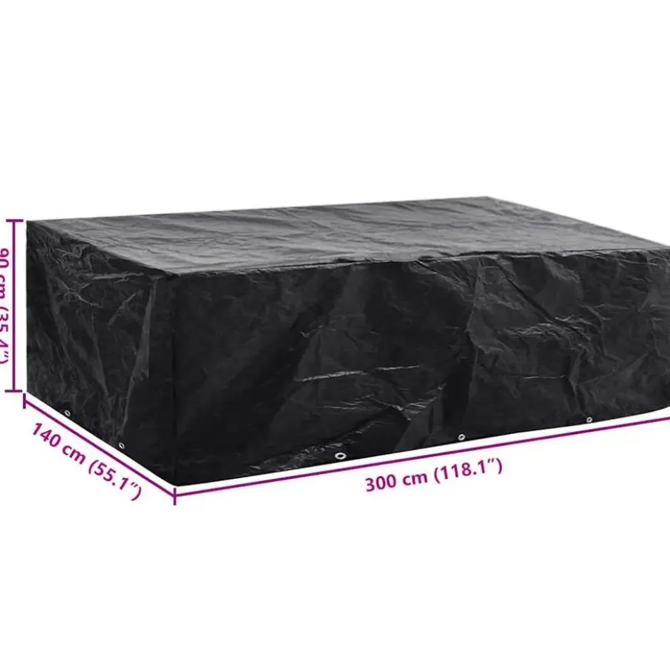 vidaXL - Tuinmeubelhoes 8-Persoons Poly Rattan Meubelhoes Tuinmeubel Tuinhoes