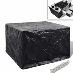 vidaXL - Tuinmeubelhoes 4-Persoons Poly Rattan Set 8 Oogjes Tuinhoes Meubelhoes