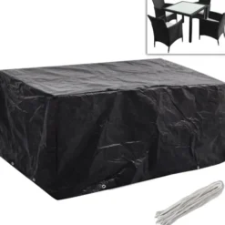 vidaXL - Tuinmeubelhoes 4-Persoons Poly Rattan Meubelhoes Tuinmeubel Tuinhoes