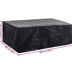 vidaXL - Tuinmeubelhoes Poly Rattan Meubelhoes - 200x160x70 cm