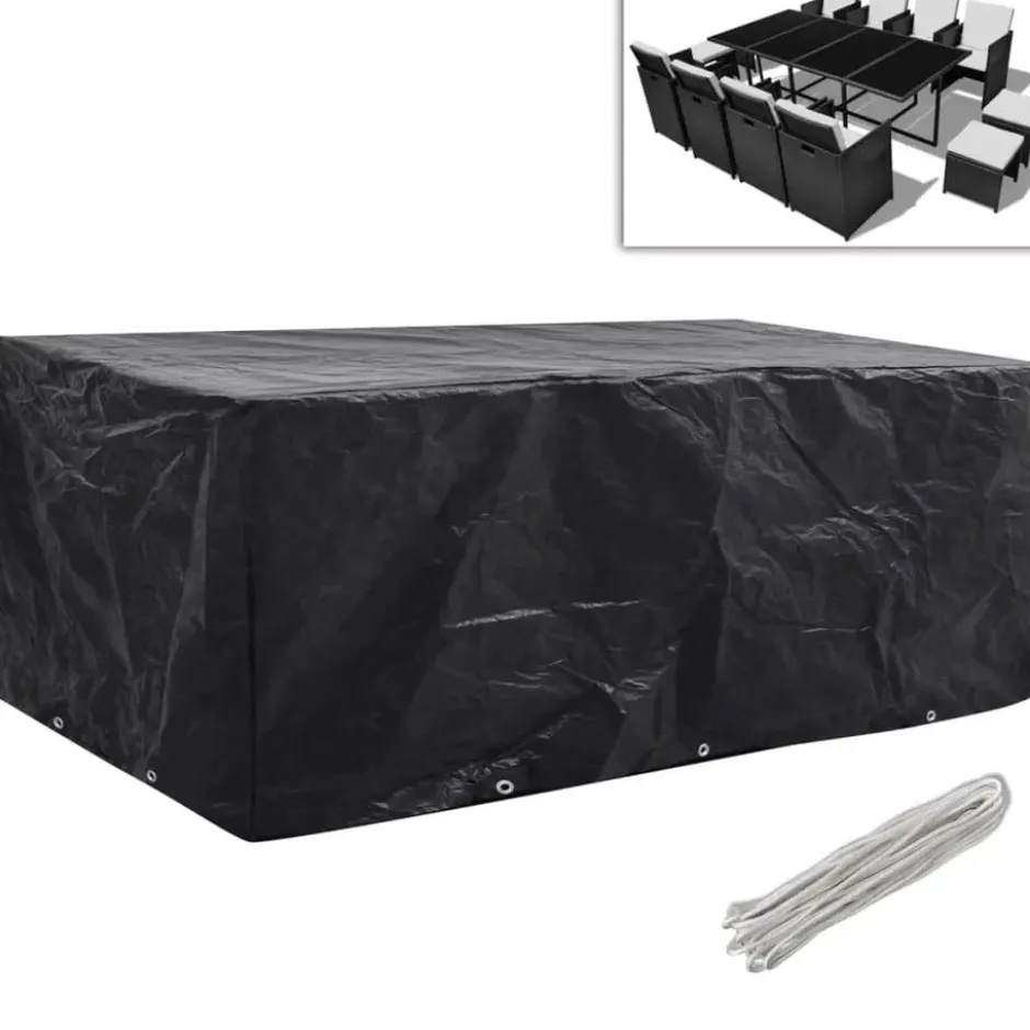 vidaXL - Tuinmeubelhoes voor 8-persoons Poly Rattan Set Tuinmeubel Meubelhoes
