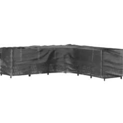vidaXL - Tuinmeubelhoezen met 18 oogjes L-vormig 220x285x80 cm loungeset hoes