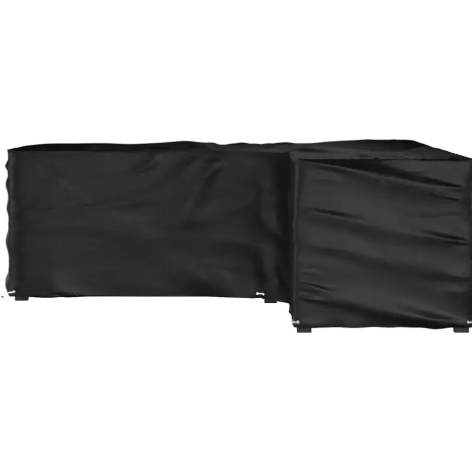 vidaXL - Tuinmeubelhoezen met 16 oogjes L-vormig 285x285x90 cm loungeset hoes
