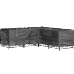 vidaXL - Tuinmeubelhoezen met 16 oogjes L-vormig 285x285x90 cm loungeset hoes