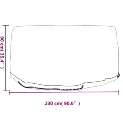 vidaXL - Tuinmeubelhoezen met 10 oogjes 2 st rond Ø 230x90 cm tuinmeubel hoes