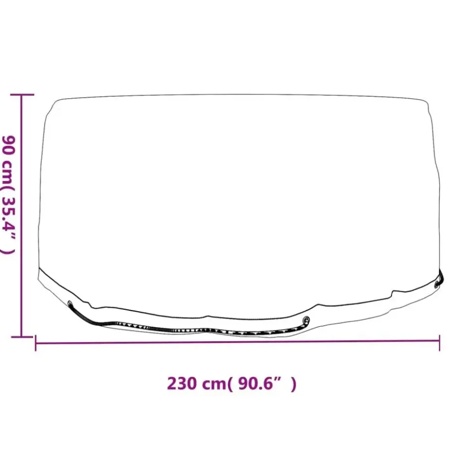 vidaXL - Tuinmeubelhoezen met 10 oogjes 2 st rond Ø 230x90 cm tuinmeubel hoes