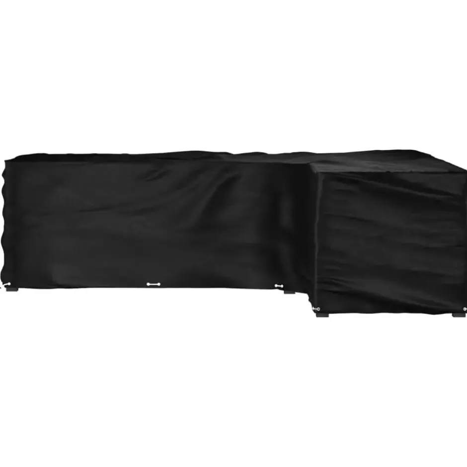 vidaXL - Tuinmeubelhoezen met 18 oogjes L-vormig 285x220x80 cm loungeset hoes