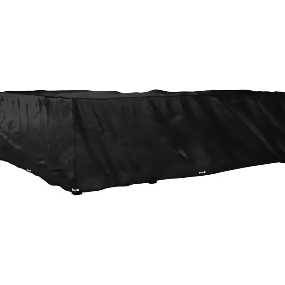 vidaXL - Tuinmeubelhoezen met 18 oogjes L-vormig 285x220x80 cm loungeset hoes